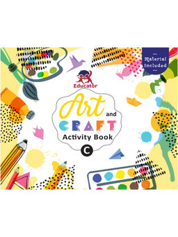 Pegasus - Art and Craft Activity Book C for 3-4 Year Old Kids with Free Craft Material