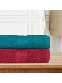 Story@Home - Bedspun Cotton 350 GSM Bath Towel Set (Pack of 2)