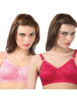 Bodycare - Full Coverage C Cup Pink-Rani 2Pcs Bra Combo