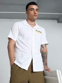 Puma - Knitted Men's White Shirt