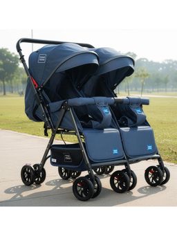 Mee Mee - Duo Glide Twin Baby Stroller with One Hand Fold Independent Recline Seats