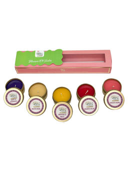 Tara Candles - Flowers Of India Tin Candle (Pack Of 5)