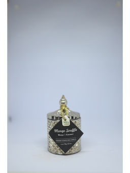 Tara Candles - Mango Souffle Colored Candy Glass Jar Candle With Glass Lid