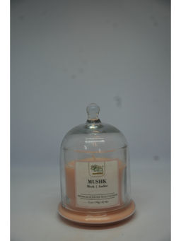 Tara Candles - Mushak Charmer Transparent Bell Glass Jar Candle With Lid