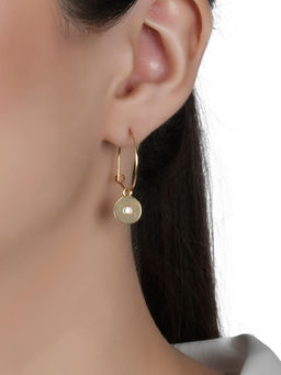 Lilly & Sparkle - Gold-Toned Pearl & Crystal-Studded Bali Earrings & Studs Set -9 Pieces