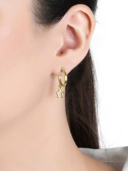 Lilly & Sparkle - Set of 6 Mix Plating 3 Silver, Gold & Rose Gold Hoops & 3 Stud Pack.