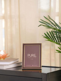 Pure Home + Living - Large Gold Plated Brown Photo Frame