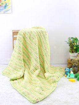 Magic Needles - Soft Chennile Striped Handmade Baby Blanket