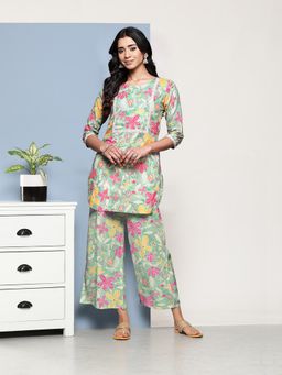 Ahalyaa - Womens Floral Cotton Co-Ord (Set of 2)
