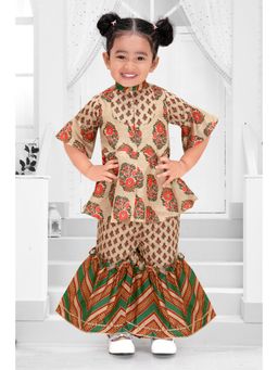 Pragya Exclusive - Print Peplum Style Top & Sharara (Set of 2)