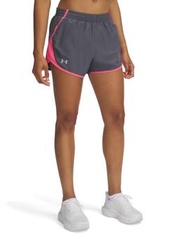 Under Armour - Women Grey Solid/Plain Polyester Shorts