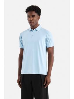 Snitch - Light Blue Solid Half Sleeves Regular Casual Polo T-Shirt for Men