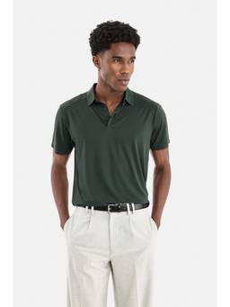 Snitch - Olive Solid Half Sleeves Regular Casual Polo T-Shirt for Men