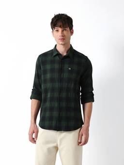 The Bear House - Men Green Causal Shirt