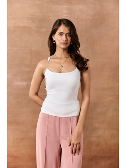 Lea Clothing - Leida White Longline Seamless Top