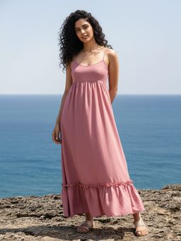 AOBA - Women Mauve Empire Midi Dress