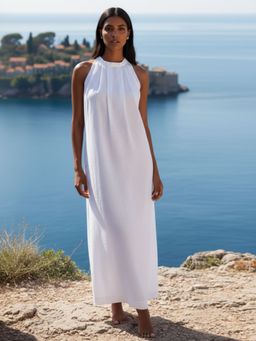 AOBA - Women Orange Tropical Printed Relaxed High-Rise Parallel Trousers