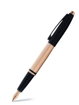 Cross - AT0116-27MF Calais Rose Gold Barrel - Black Cap FP - Med Nib