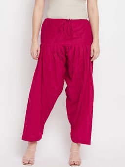 Clora Creation - Magenta Solid Pure Cotton Salwar