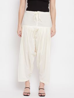 Clora Creation - Cream Solid Pure Cotton Salwar