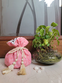 Misfit Panda - Pink Printed Potli