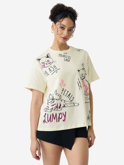 The Souled Store - Official The Office- Angela's Cats Women Oversized T-shirts