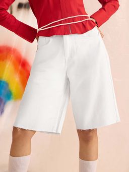 The Souled Store - Originals Denim Pearl White Women Shorts