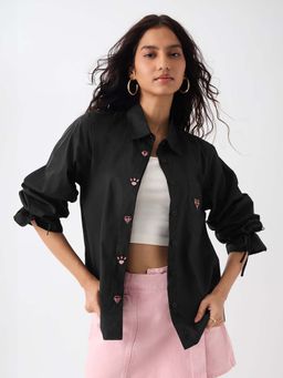 The Souled Store - Official Pink Panther: Sly Cat Women Boyfriend Shirt