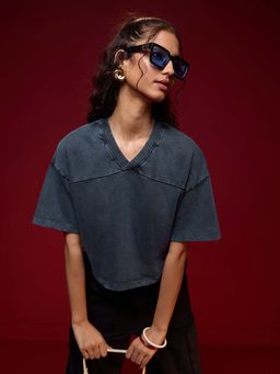 The Souled Store - Ultra Rare Women Blue Oversized T-shirt