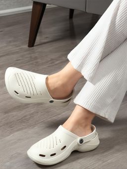 Carlton London - White Women Casual Clogs