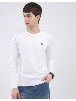 Rock.it - Men White Round Neck Full Sleeves T-Shirt