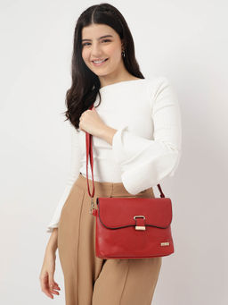 Fastrack - Solid Structured Sling Bag For Women