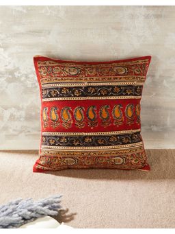 Fabindia - Yellow Kalamkari Printed Cotton Cushion Cover