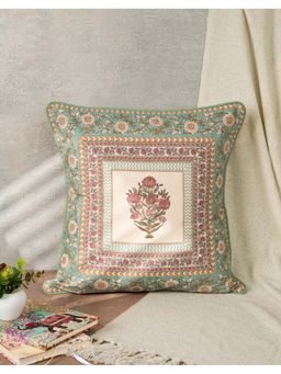 Fabindia - Offwhite Neerja Printed Cotton Cushion Cover