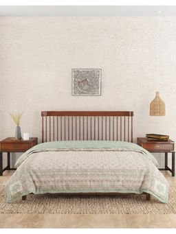 Fabindia - Offwhite Neerja Hand Block Printed Cotton Quilt