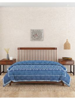 Fabindia - Indigo Nilambar Printed Dabu Cotton Quilt
