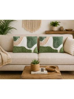 Bungalow and Beyond - Abstract Pattern Cushion Cover (Pack of 2)