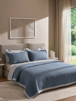 SANSAAR A D'DECOR BRAND LIVE CONSCIOUSLY - White Double Bedsheet With Pillow Covers (Pack of 3)