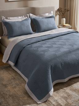 SANSAAR A D'DECOR BRAND LIVE CONSCIOUSLY - White Double Bedsheet With Pillow Covers (Pack of 3)
