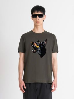 Antony Morato - Mens White Green Crew Neck Short Sleeves T-Shirt