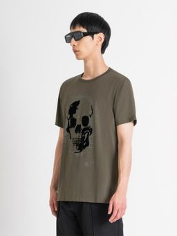 Antony Morato - Mens Green Graphic Crew Neck Short Sleeves T-Shirt