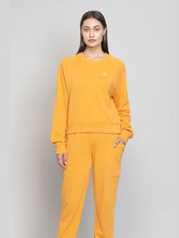 Muvazo - Yellow Cotton Blend Sweatshirt