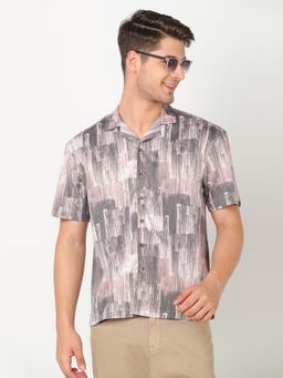 R&B - Grey Men's Cotton Causal Shirt