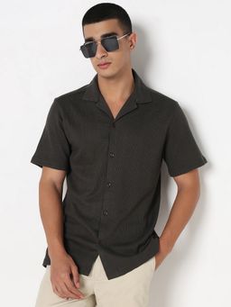 R&B - Men's Grey Half Sleeves Shirt