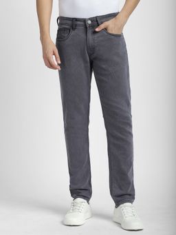 R&B - Denim Slim Fit Mid-Rise Solid Clean Look Men's Jeans