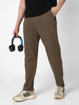 R&B - Men's Olive Cotton Solid Track Pant