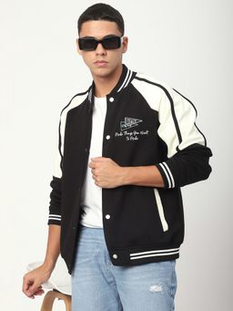 R&B - Men's Polycotton Black Embroidered Jacket