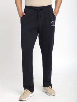 R&B - Navy Blue Cotton Printed Track Pant