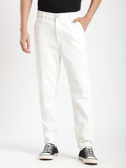 R&B - Cotton Relaxed Fit Mid-Rise Solid Full Length Men's Jeans