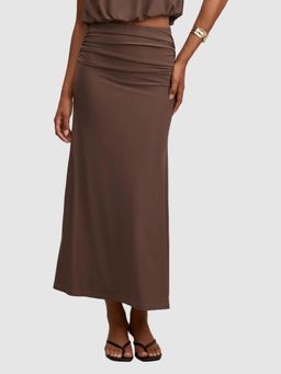 Forever New - Brown Sutton Flute Maxi Skirt